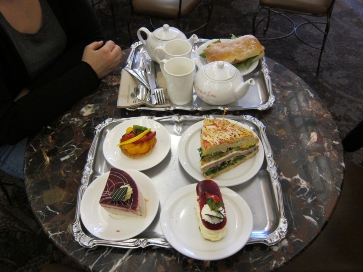 Tea and cake at Murchie's tea shop in Victoria BC